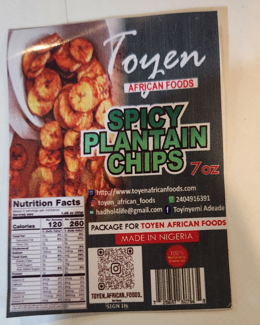 Spicy plantain chips