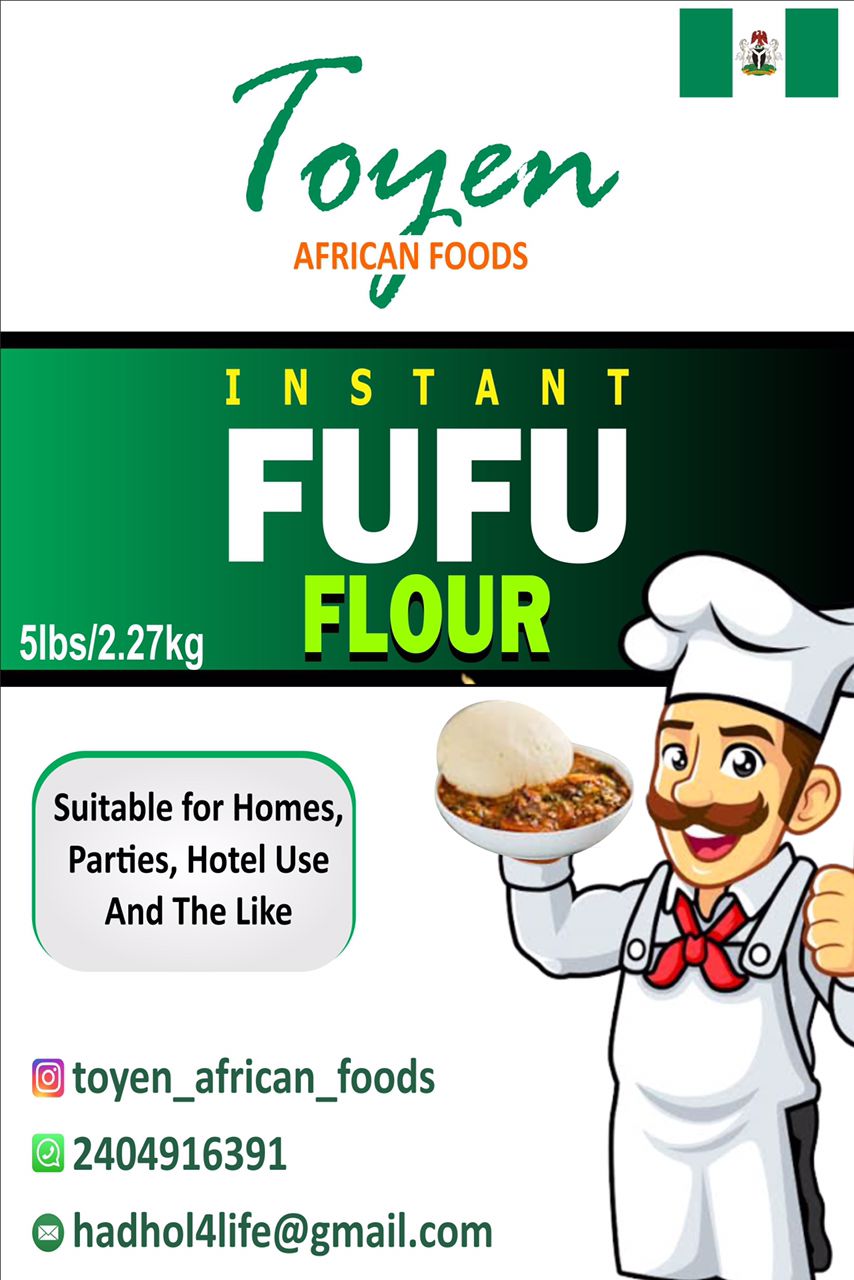 FUFU)"CASSAVA FLOUR 5LB