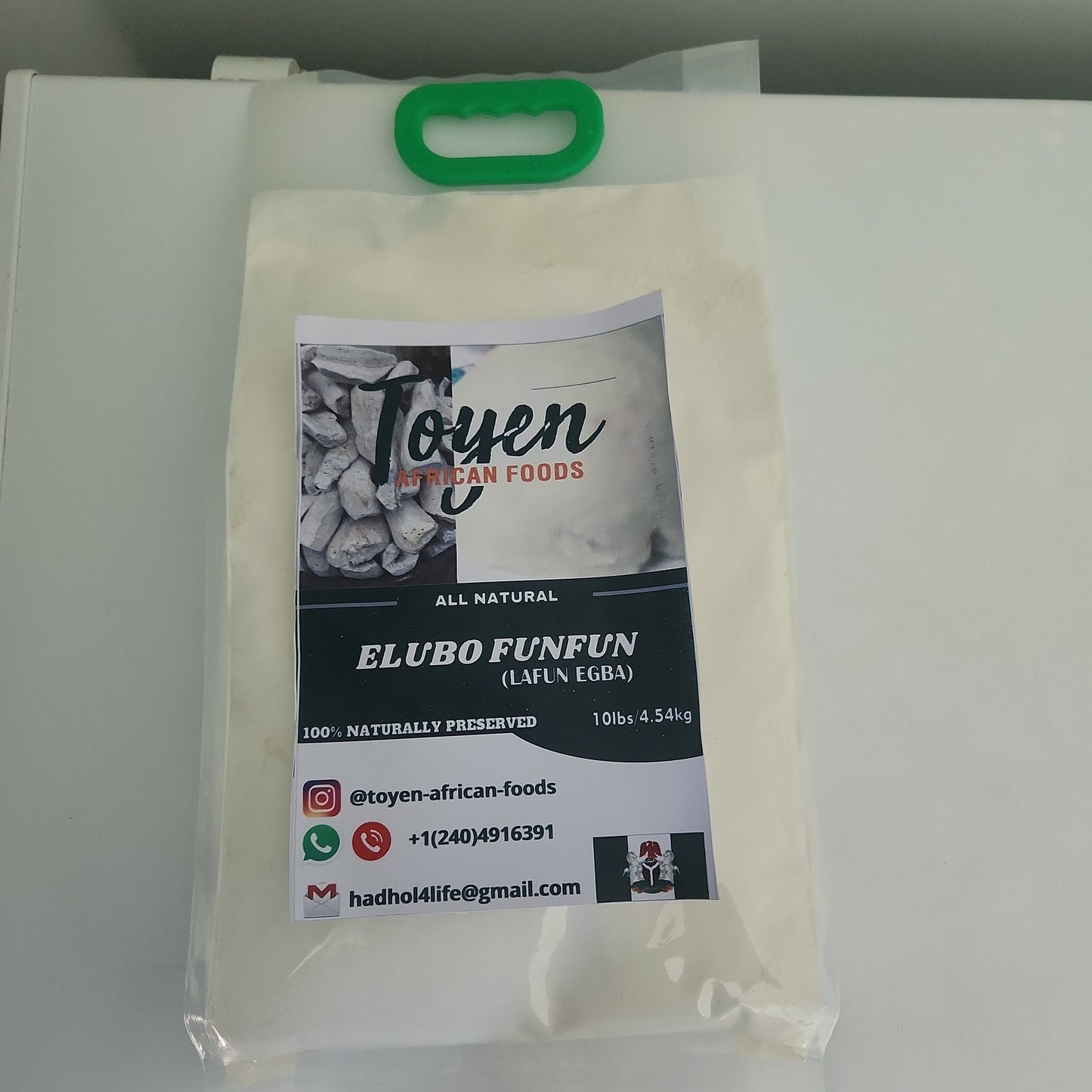 ELUBO FUNFUN( CASSAVA FLOUR)YUCA FLOUR, 5LB