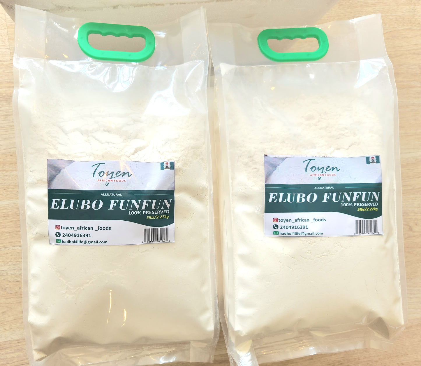 ELUBO FUNFUN( CASSAVA FLOUR)YUCA FLOUR, 5LB